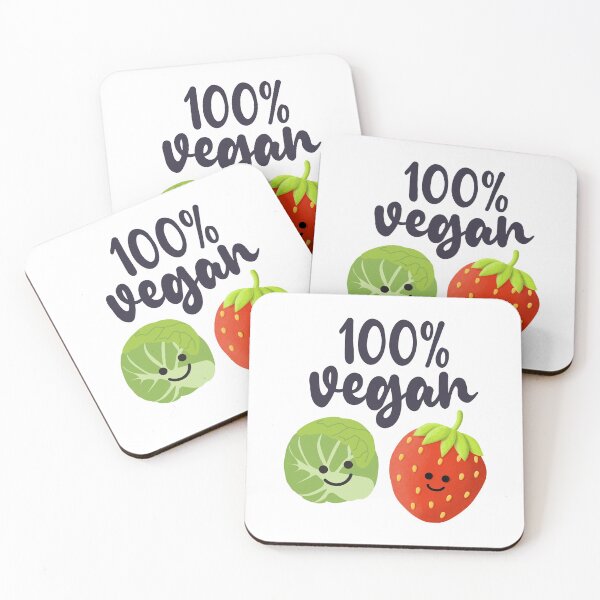Item preview, 100% Vegan Sprout & Strawberry (White) designed and sold by VicEllisArt.