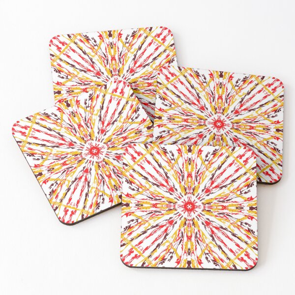 Item preview, Bright Colourful Kaleidoscope of red and yellow  designed and sold by Diane Hunter Art.