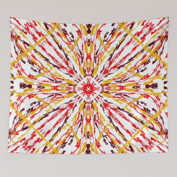 Item preview, Bright Colourful Kaleidoscope of red and yellow  designed and sold by Diane Hunter Art.