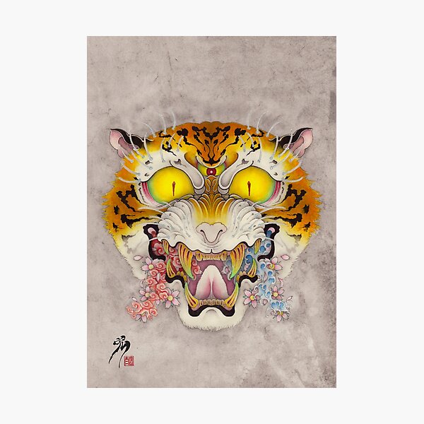 TIGER FACE Cloud and Wave, SAKURA Photographic Print