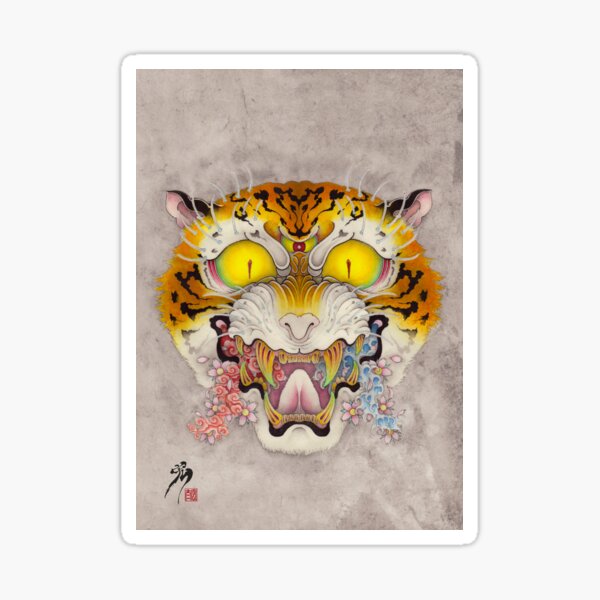 TIGER FACE Cloud and Wave, SAKURA Sticker