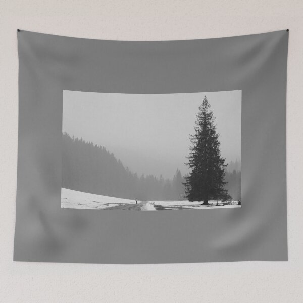 Item preview, Lonely man walking by big tree designed and sold by Lukasz Szczepanski.