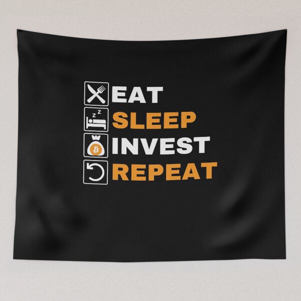 Item preview, Eat Sleep Invest Repeat designed and sold by Cryptohaven.