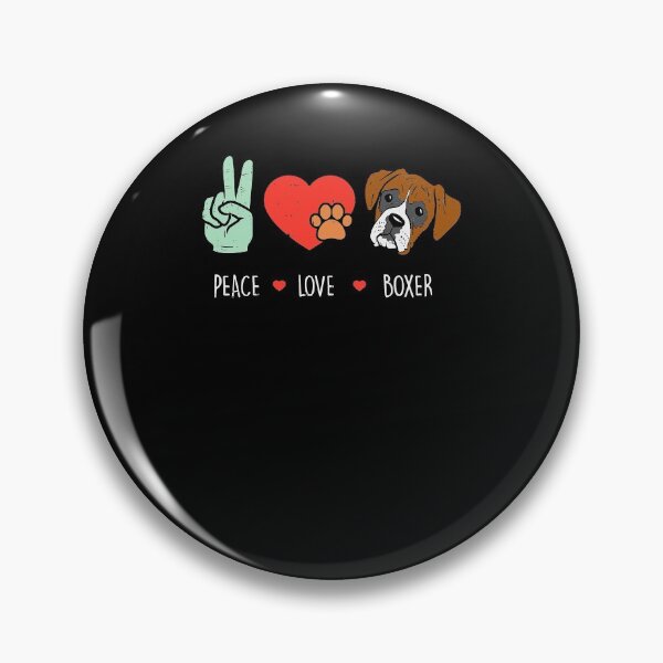 Item preview, Peace Love Boxer Cute Animal Pet Dog Lover Hippie Hippy designed and sold by ManishDayal.