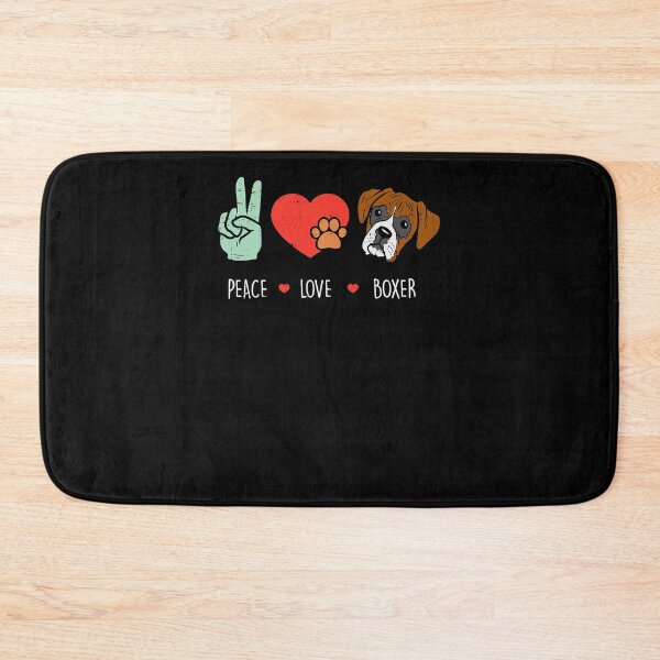 Item preview, Peace Love Boxer Cute Animal Pet Dog Lover Hippie Hippy designed and sold by ManishDayal.