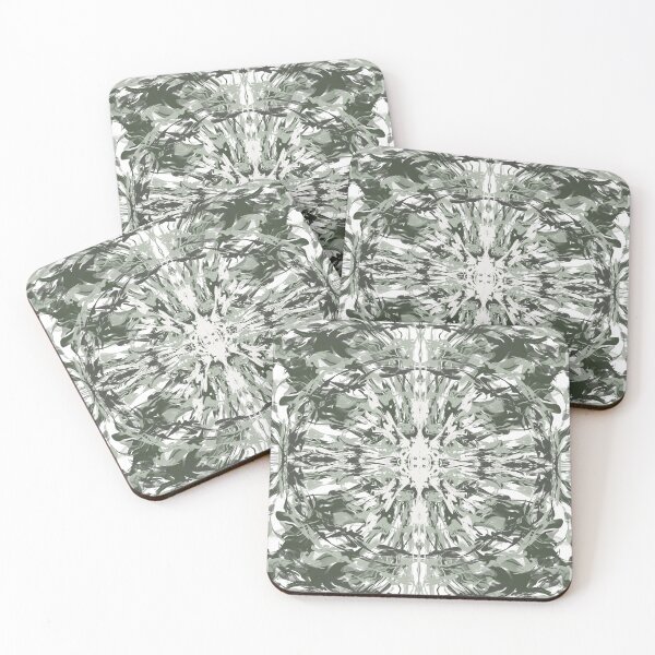 Item preview, Crystal kaleidoscope tunnel of sage green and white  designed and sold by Diane Hunter Art.