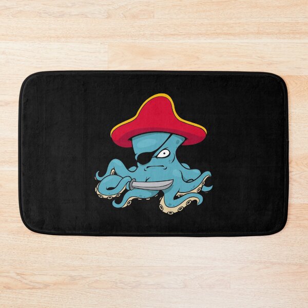 Item preview, Cartoon Pirate Octopus designed and sold by bubble-bulb.