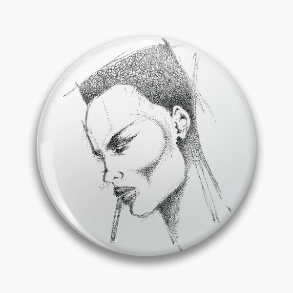 Item preview, Drawing inspired by pop icon Grace Jones designed and sold by Francesco Carli.