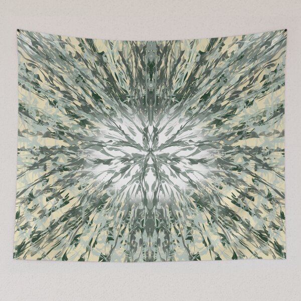 Item preview, Lemon and green kaleidoscope abstract design  designed and sold by Diane Hunter Art.