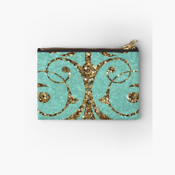 Item preview, Gold turquoise sparkly pattern designed and sold by astrunb5.