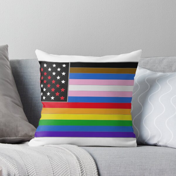 Aperçu de l'œuvre Drapeau USA Rainbow + Ally créée et vendue par AtheistBecause.
