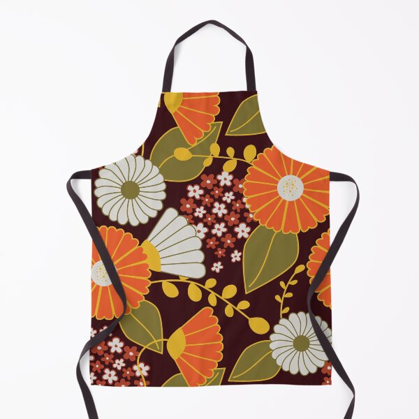 Item preview, Orange, Red, Yellow and Green Retro Flowers designed and sold by Eyestigmatic.