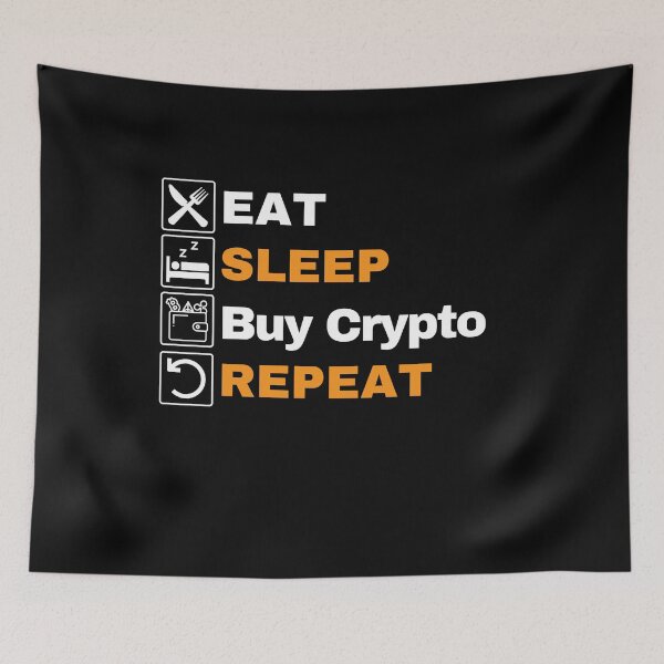 Item preview, Eat Sleep Buy Crypto Repeat designed and sold by Cryptohaven.