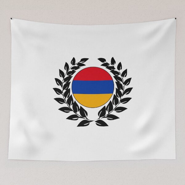 Item preview, Armenia armenian flag banner laurel wreath designed and sold by GeogDesigns.