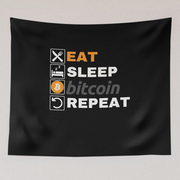 Item preview, Eat Sleep Bitcoin Original Repeat designed and sold by Cryptohaven.
