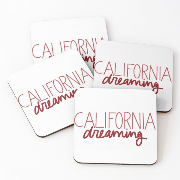 Item preview, CALIFORNIA DREAMING HAND DRAWN - RED designed and sold by beccaamac.