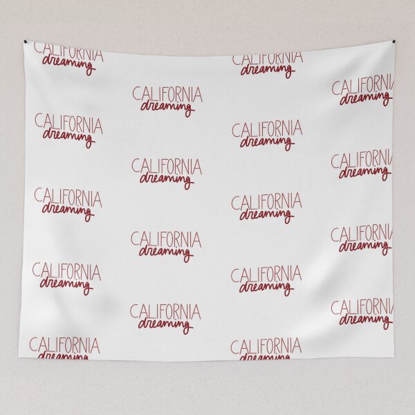 Item preview, CALIFORNIA DREAMING HAND DRAWN - RED designed and sold by beccaamac.