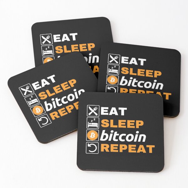 Item preview, Eat Sleep Bitcoin WHITE Original Repeat designed and sold by Cryptohaven.