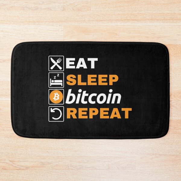 Item preview, Eat Sleep Bitcoin WHITE Original Repeat designed and sold by Cryptohaven.