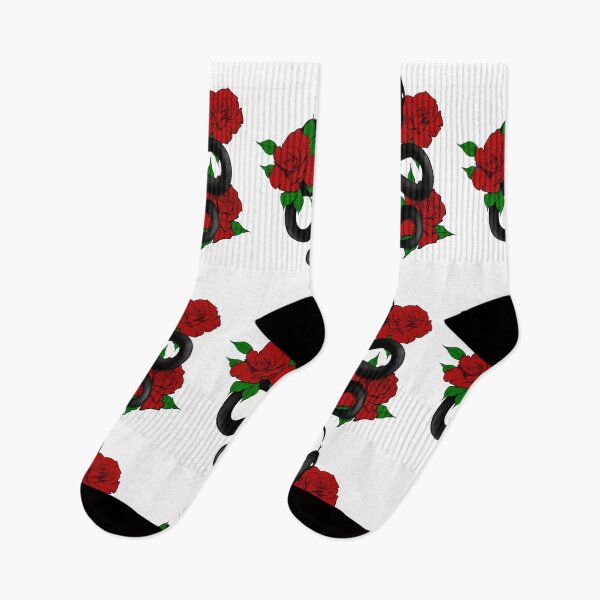 Item preview, Traditional Snake & Roses Tattoo Design designed and sold by Cici Garcia.
