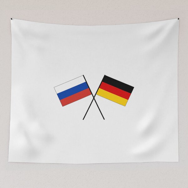 Item preview, Russia Germany crossed banner flag designed and sold by GeogDesigns.