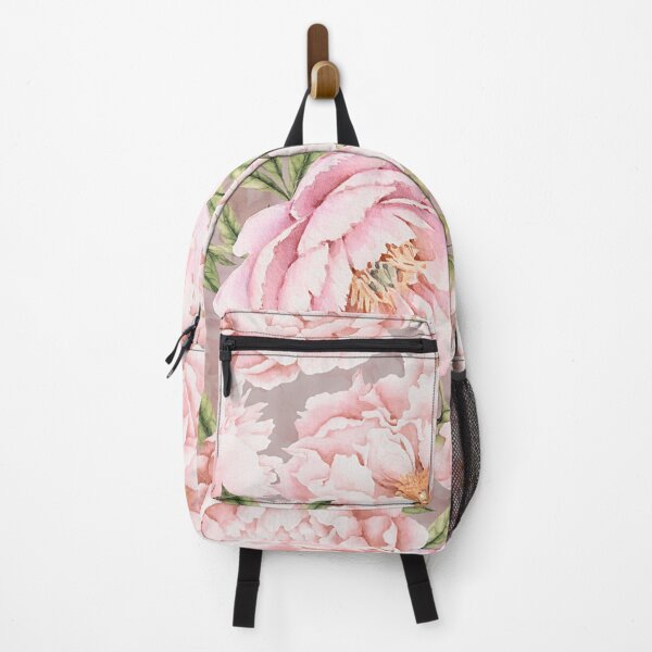 Item preview, Watercolor Peonies Light Pink Sepia Botanical Garden Pattern designed and sold by UtArt.