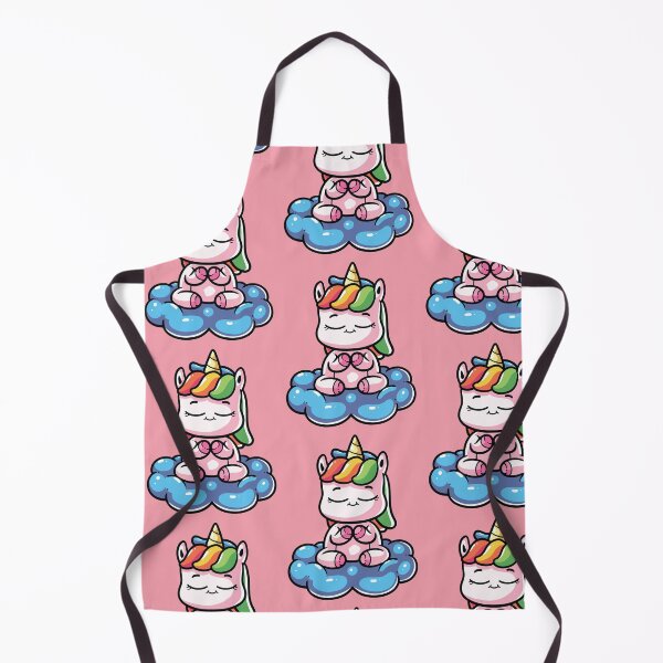 Item preview, Cute unicorn meditating on cloud designed and sold by kickingdesigns.