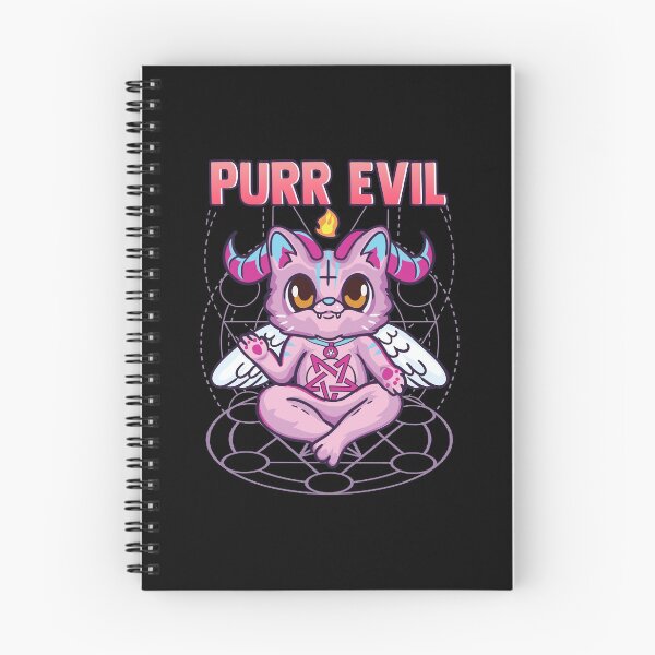 Item preview, Cute & Funny Purr Evil Cat Satanic Goth Kitty Pun designed and sold by perfectpresents.
