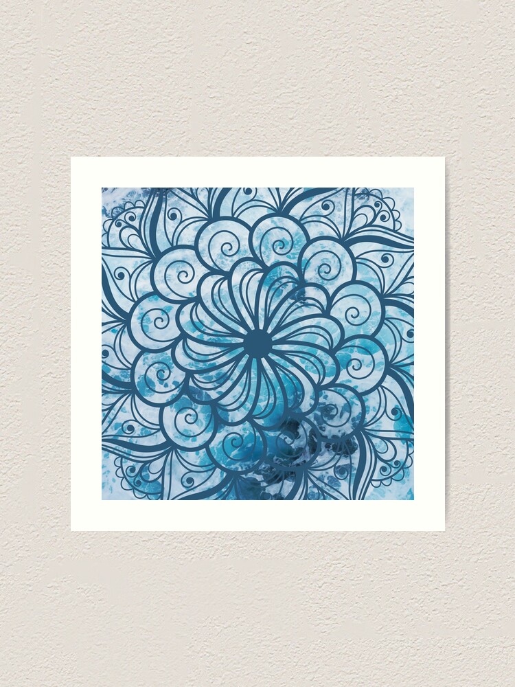 Mandala on Blue Canvas - DIY Wall Art - Project