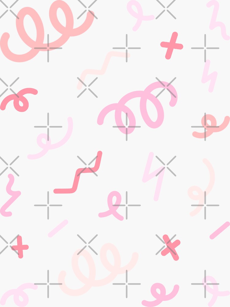 Sticker mural - Points confetti pink set