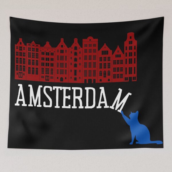 Item preview, Amsterdam Skyline Cat designed and sold by Stewby.