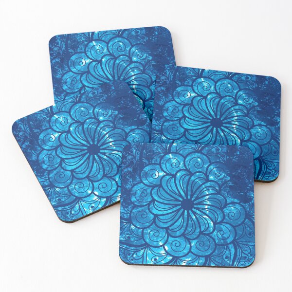 Item preview, Navy and Blue Ocean Mandala - Sea Foam Mandala - Save Our Surf designed and sold by WonderWear.