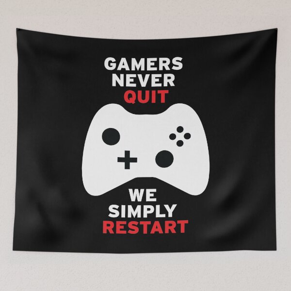 Item preview, Gamers Never Quit We Simply Restart designed and sold by n0madd.