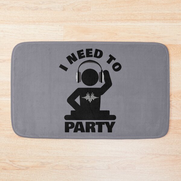Item preview, I Need to Party Black on Grey - Techno - Psytrance - House - Drum and Bass designed and sold by NoMatterLab.