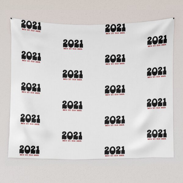 Item preview, Copy of 2021 Let’s Try This Again - Groovy Text RED designed and sold by beccaamac.