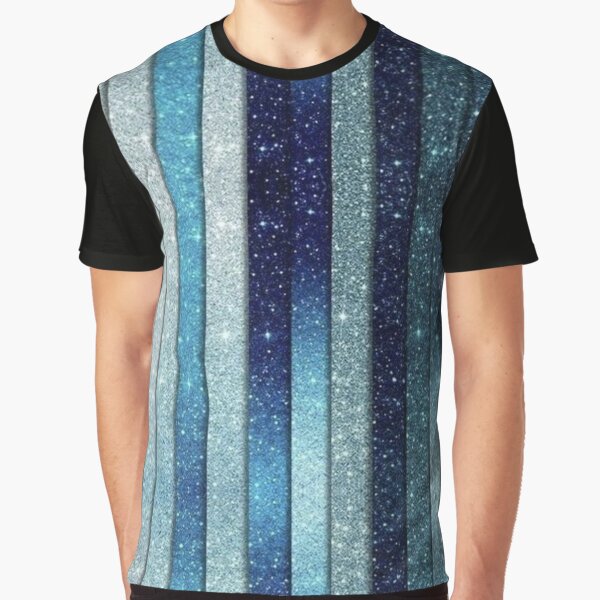 Item preview, Sparkly blue stripes pattern designed and sold by astrunb5.