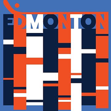 Artwork thumbnail, City Series - Edmonton - Hockey Stripes by Eye on the Blueline