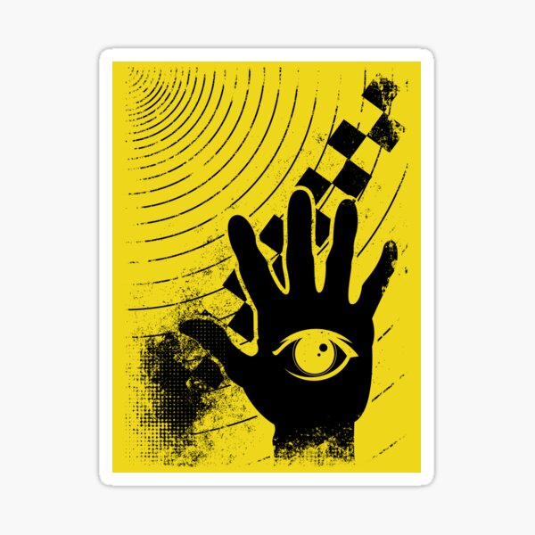 Black Leather Yellow Leather: 1 Invert Sticker