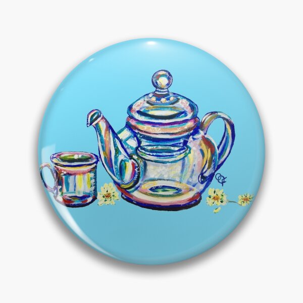 Item preview, Glass teapot and teacup  designed and sold by OceanaOrlaghArt.