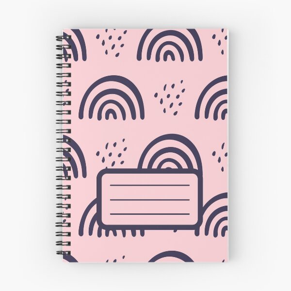 Item preview, Pink and Blue Good Vibes Spiral Book with Name Slip (Pink and Blue Good Vibes Spiral Notebook with Name Slip) - rainbows designed and sold by Mushrankhan.