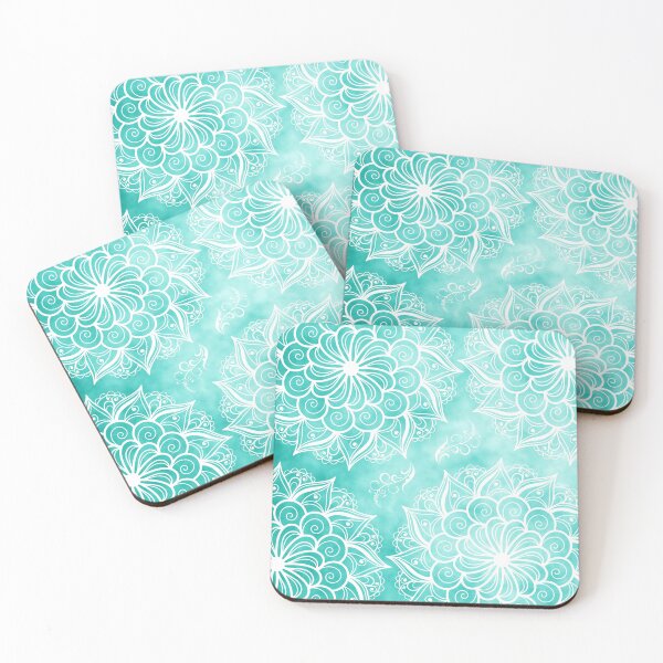 Item preview, Turquoise Blue White Ocean Mandala - Sea Foam Mandala - Save Our Surf designed and sold by WonderWear.