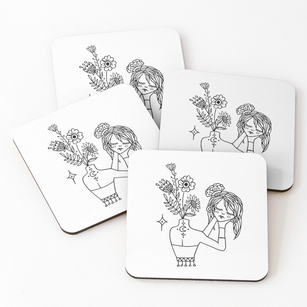 Item preview, Coasters (Set of 4) designed and sold by RANARTE.