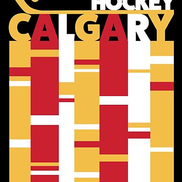 Artwork thumbnail, City Series - Calgary - Hockey Stripes by Eye on the Blueline