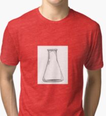 Black And White Chemistry Beaker Tri-blend T-Shirt