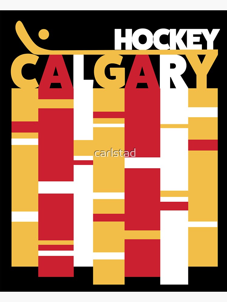 Thumbnail 3 of 3, Sticker, City Series - Calgary - Hockey Stripes designed and sold by carlstad.