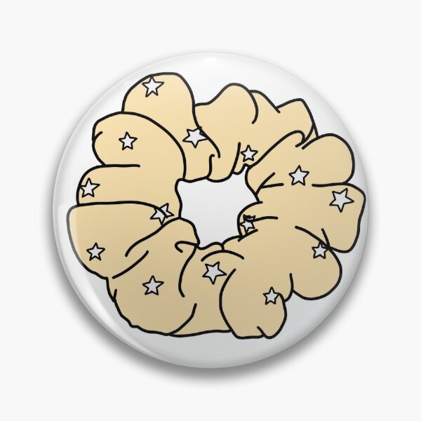 Item preview, Patterned Yellow Scrunchie with White Stars designed and sold by piperdooley.