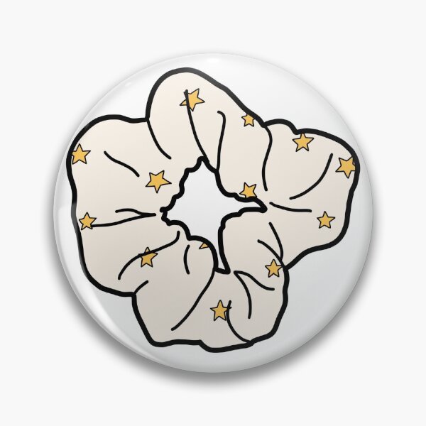 Item preview, Ultra-Pale Pink Patterned Scrunchie with Yellow Stars designed and sold by piperdooley.