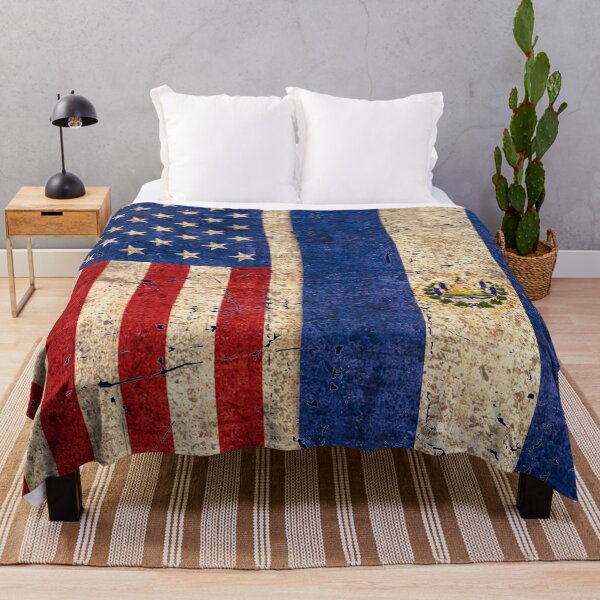Item preview, Flag of USA and El Salvador, Patriotic Gift designed and sold by levsal.