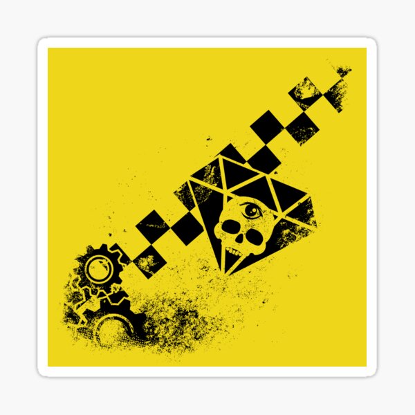 Black Leather Yellow Leather: 3 Invert Sticker
