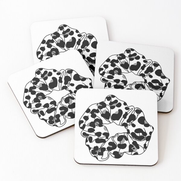 Item preview, Black and White Cheetah Print Patterned Scrunchie designed and sold by piperdooley.